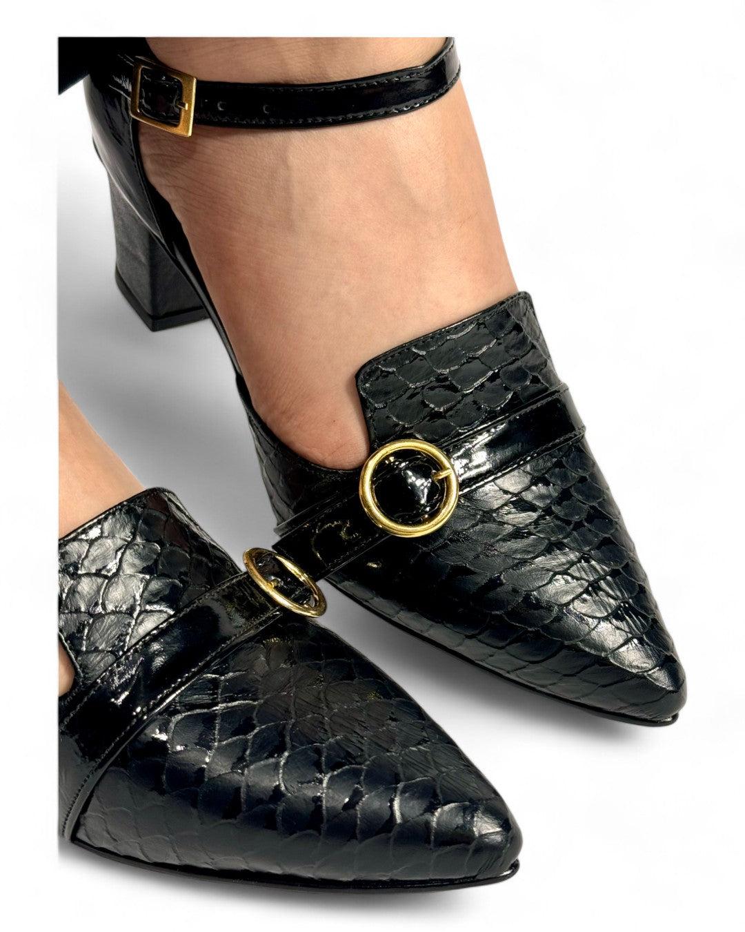 STILETTO VALENTINA 5.5 - CUERO NEGRO